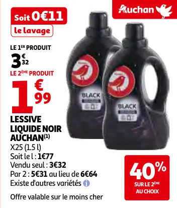Offre: Lessive liquide noir