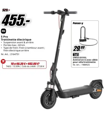 Offre: 5 Pro Trottinette électrique