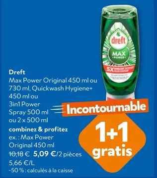 Offre: Dreft Max Power Original ou Quickwash Hygiene