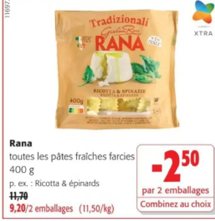 Offre: toutes les pâtes fraîches farcies
