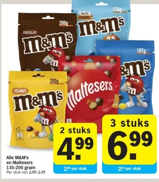 Aanbieding: M&M's en Maltesers
