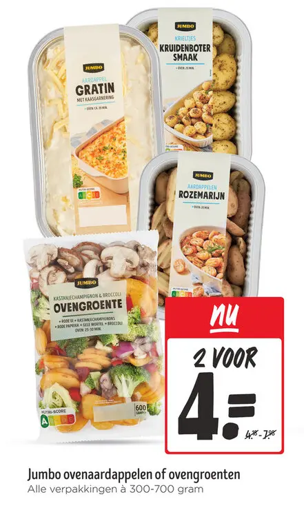 Aanbieding: Ovenaardappelen of ovengroenten