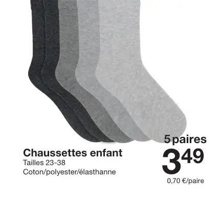 Offre: Chaussettes enfant