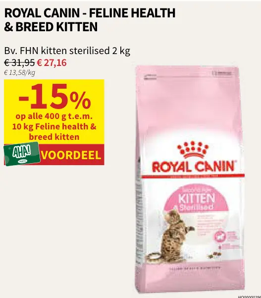 Promotie: FHN kitten sterilised