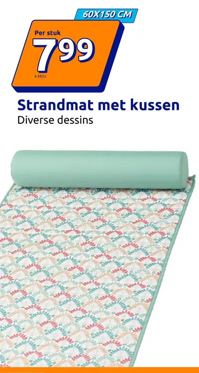 Aanbieding: Strandmat met kussen