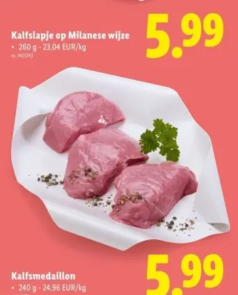 Promotie: Kalfslapje op Milanese wijze