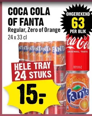 Aanbieding: Coca cola of FANTA