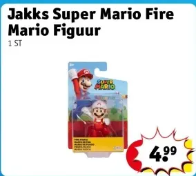 Aanbieding: Super Mario Fire Mario Figuur