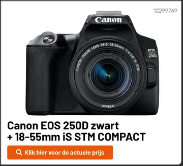 Aanbieding: Canon EOS 250D zwart