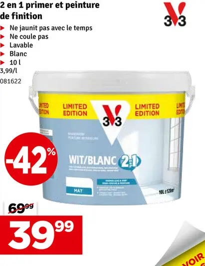 Aanbieding: 2 en 1 primer et peinture de finition