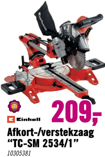 Aanbieding: Afkort-/verstekzaag TC-SM 2534/1 Dual