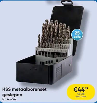 Promotie: HSS metaalborenset