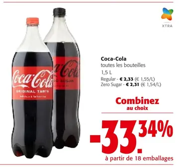 Offre: Coca-Cola toutes les bouteilles