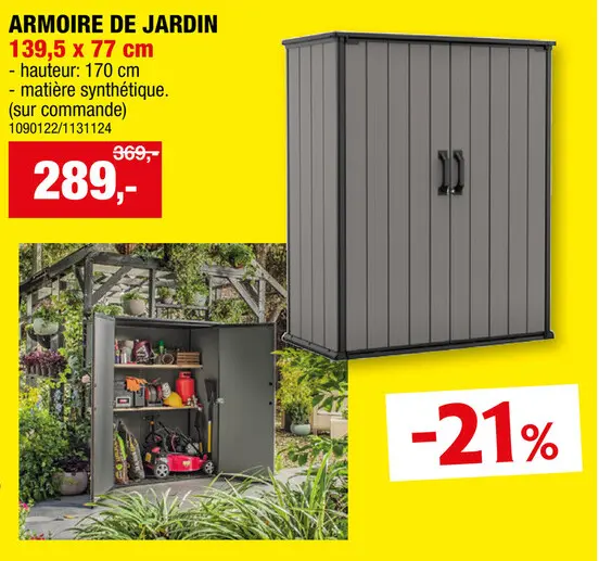 Offre: Armoire de jardin 139,5 x 77 cm