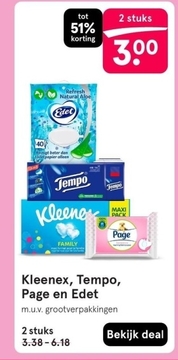 Aanbieding: Kleenex, Tempo, Page en Edet