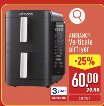 Promotie: Verticale airfryer