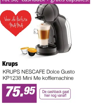 Aanbieding: KRUPS NESCAFE Dolce Gusto KP1238 Mini Me koffiemachine