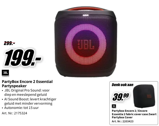 Promotie: PartyBox Encore 2 Essential Partyspeaker