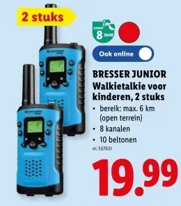 Promotie: Walkietalkie voor kinderen