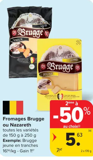 Offre: Fromages Brugge ou Nazareth
