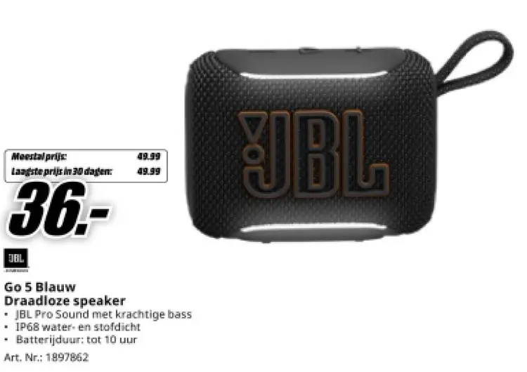Aanbieding: Go 5 Blauw Draadloze speaker