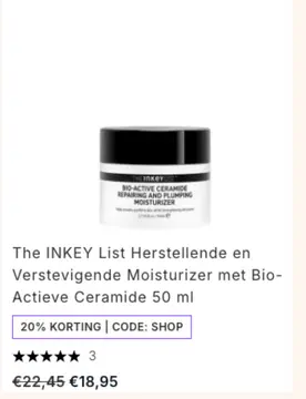 Aanbieding: The INKEY List Herstellende en Verstevigende 