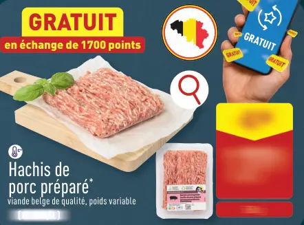 Offre: Hachis de porc préparé