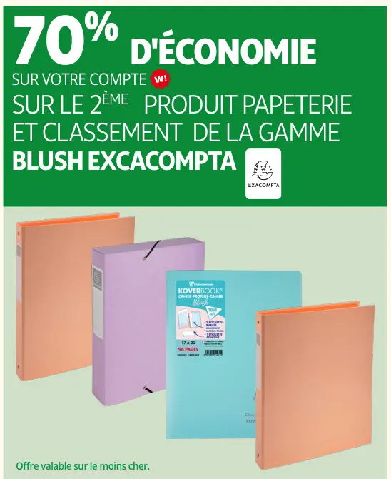 Offre: Produit papeterie et classement 