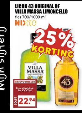 Aanbieding: LICOR 43 ORIGINAL OF VILLA MASSA LIMONCELLO