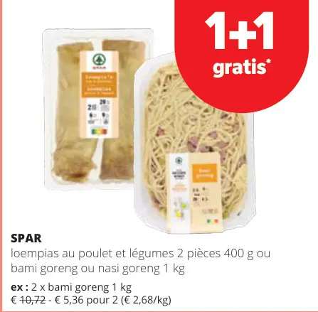Offre: loempias au poulet et légumes