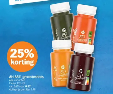 Aanbieding: AH 85% groenteshots