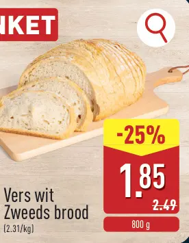Aanbieding: Vers wit Zweeds brood