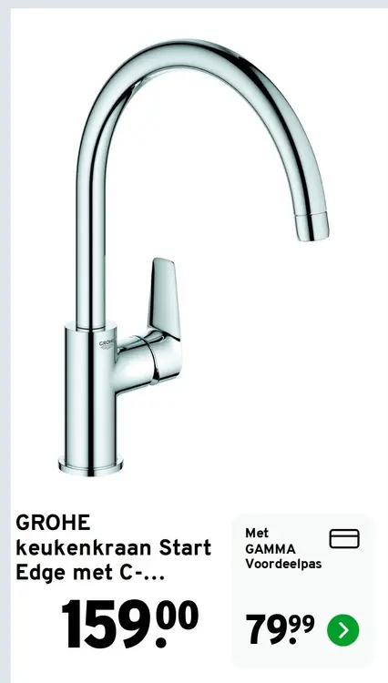 Aanbieding: keukenkraan Start Edge met C-...