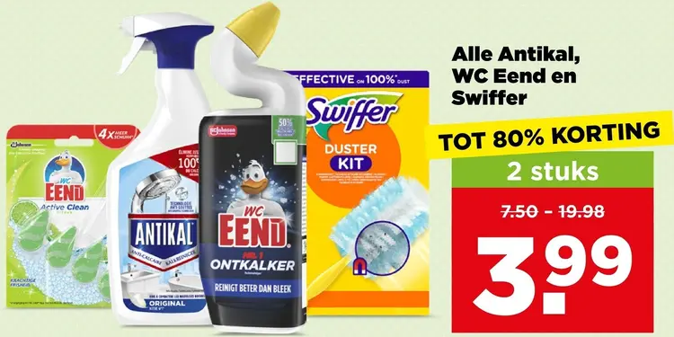 Aanbieding: Antikal, WC Eend en Swiffer