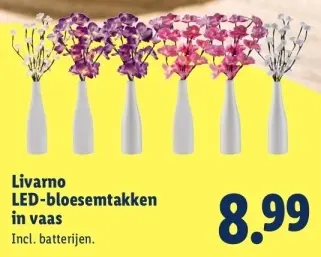 Aanbieding: LED-bloesemtakken in vaas