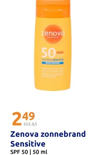 Aanbieding: Zenova zonnebrand Sensitive
