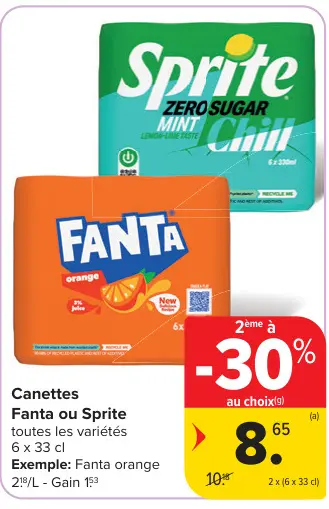 Offre: Fanta ou Sprite
