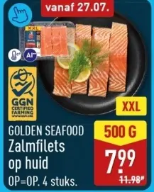 Aanbieding: Zalmfilets op huid