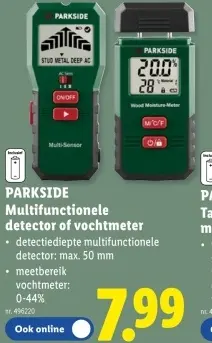 Promotie: Multifunctionele detector of vochtmeter