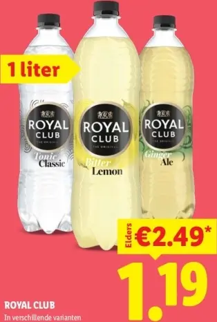 Aanbieding: Tonic, Bitter Lemon of Ginger Ale