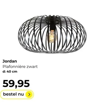 Aanbieding: Plafonnière zwart