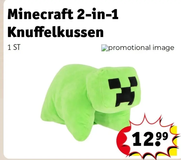 Aanbieding: Minecraft knuffelkussen