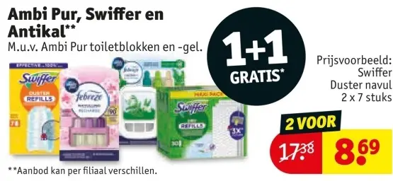 Aanbieding: Ambi Pur, Swiffer en Antikal