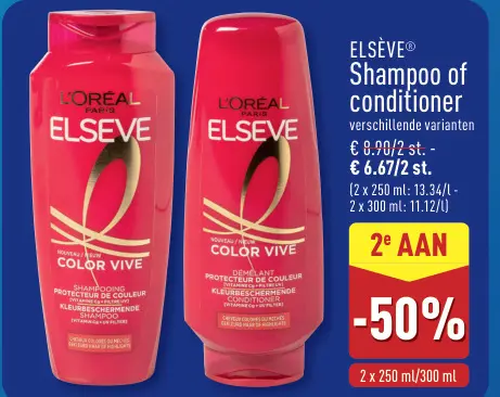 Promotie: Shampoo of conditioner