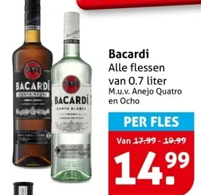 Aanbieding: Bacardi Alle flessen