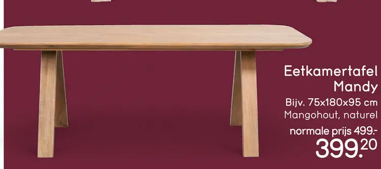 Aanbieding: Eetkamertafel Mandy