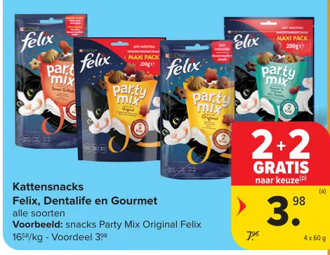 Offre: Kattensnacks Felix, Dentalife en Gourmet