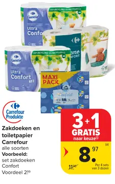 Aanbieding: Zakdoeken en toiletpapier