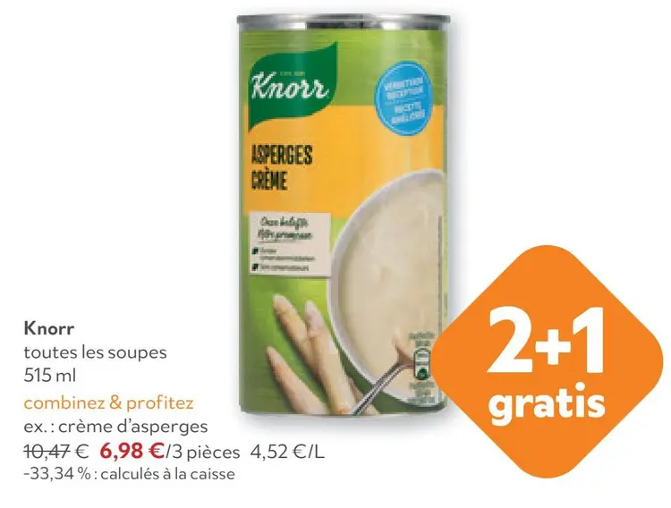 Offre: Knorr toutes les soupes