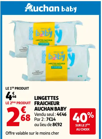 Offre: Lingettes fraicheur